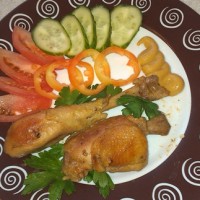 Жареная курица с горчицей