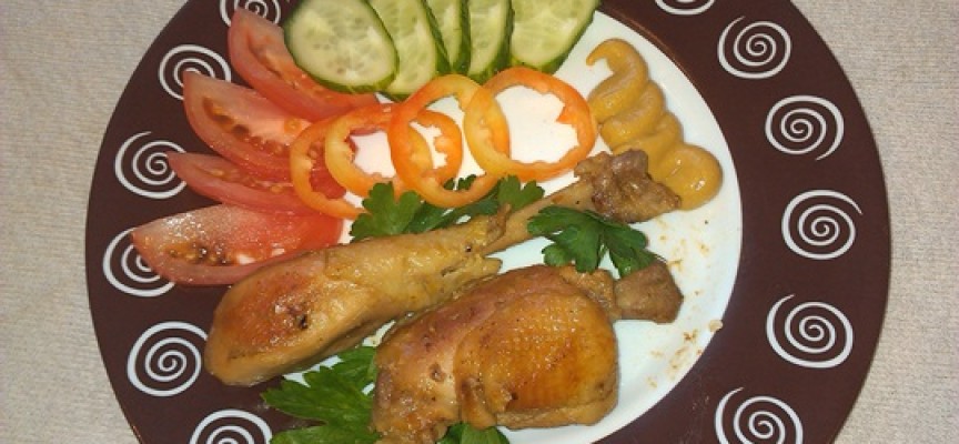 Жареная курица с горчицей
