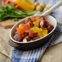Копчености с овощами