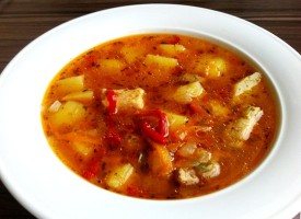 Картофельный суп с телятиной