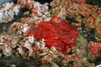 Кабачковая запеканка с фаршем в мультиварке
