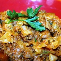 Тушеная капуста с мясом