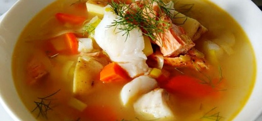 Рыбный суп с овощами
