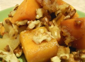 Запеченная тыква с орехами